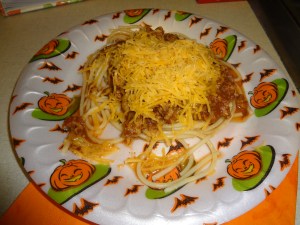 The classic Cincinnati chili 3-way