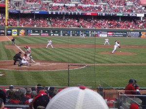 First pitch of the 2013 baseball season